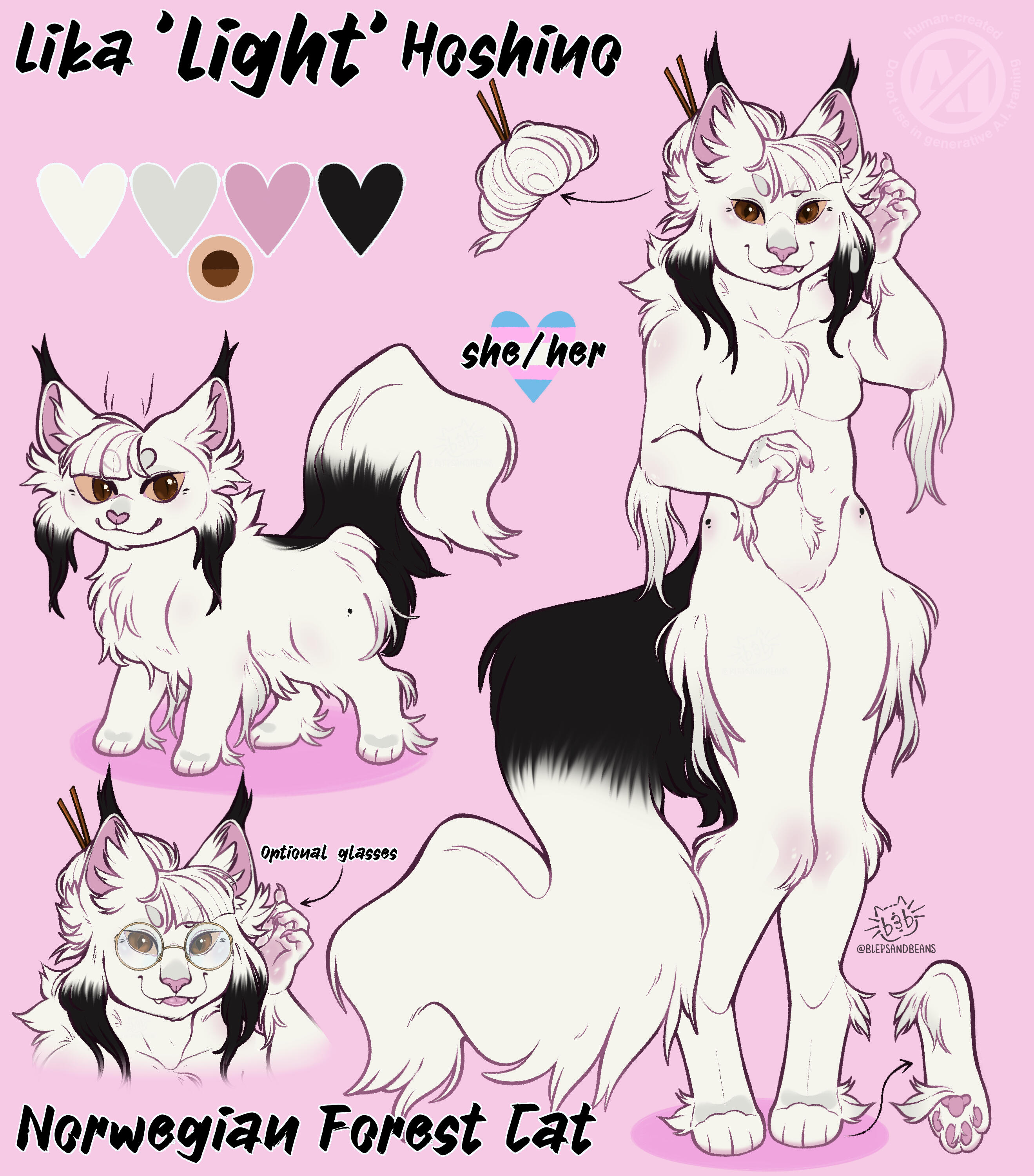 +1 Headshot, + 1 chibi + 1 accessory, + 1 appendage (bundled together paws+bun) +1 Headshot, + 1 chibi + 1 accessory, + 1 appendage (bundled together paws+bun)